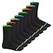 Produktbild Footstar Herren & Damen Baumwollsocken (8 Paar), Schwarze Socken im Neon Look - Neon Glow 43-46
