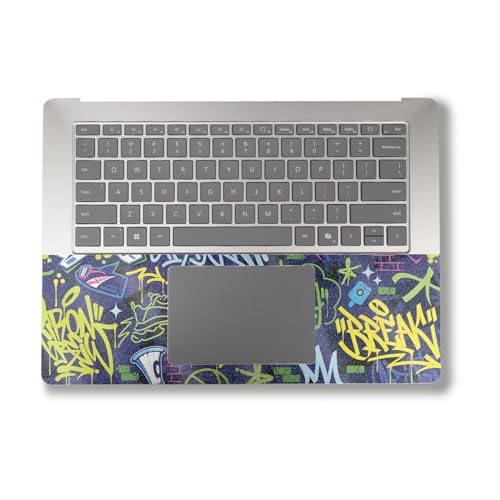 Image of Glossy Glitter Laptop Skin Compatible with Alienware M18 R2 (2024) - Neon Tags - Premium 3M Vinyl Protective Wrap Decal Cover - Easy to Apply | Crafted in The USA by MightySkins