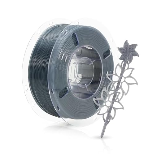⚡ FilaBees Transparent Filament Clear PETG 1.75mm,Rapid PETG High Toughness 3D Printer Filament for Fast & High Precision Printing,Odorless Better Flow 3D Printing Filament,Grey 1kg(2.2lbs)