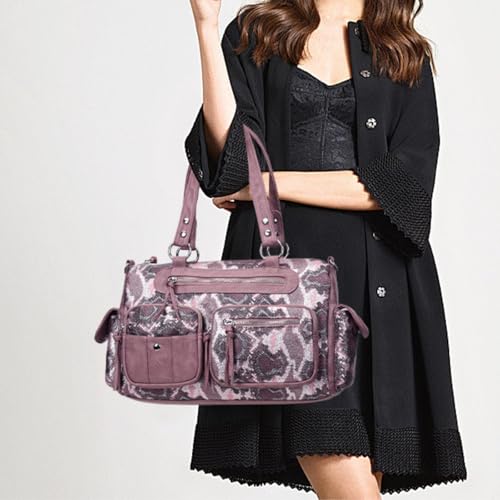 Image of Shoulder Purse for Women, Leather Women's Handbag Y2k Aesthetic Coquette Shoulder Bag Hobo Punk Trendy Ladies Purse