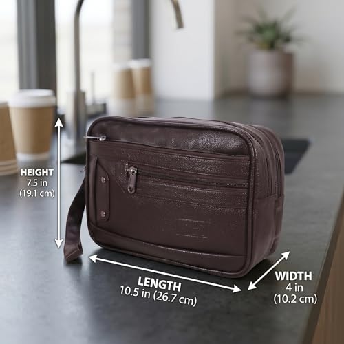 Image of kbi Mens Cash Bag Pouch Money Carrying Handling Luggage Multipurpose Travel Pouch vegan Leathe