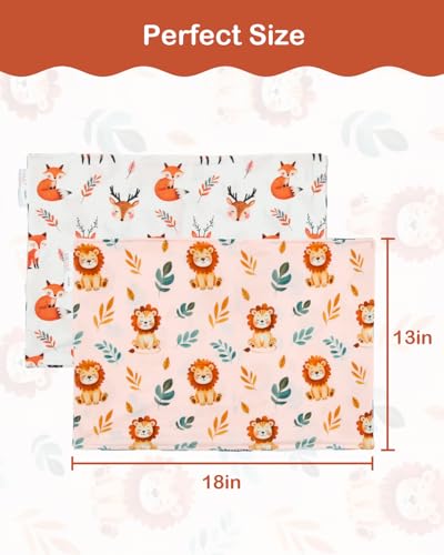 Image of ALVABABY Toddler Pillowcases Stretchy Soft Fit 13 inchx 18 inch or 12 inchx16 inch Kids Pillow Cover Envelope 2 Pack for Girl Boy Travel