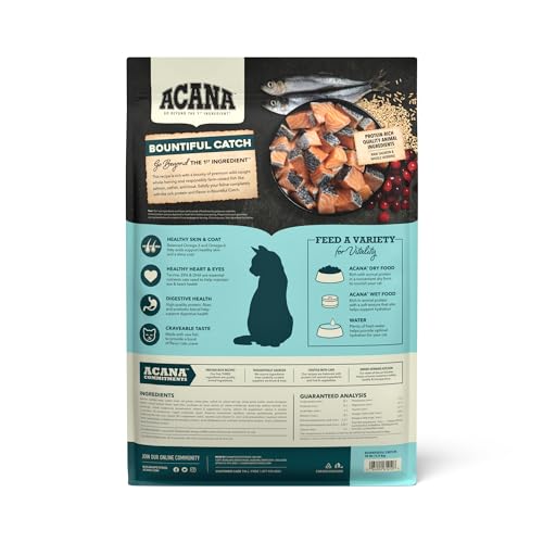 Image of ACANA Dry Cat Food Bountiful Catch Salmon Catfish and Herring 10lb Bag