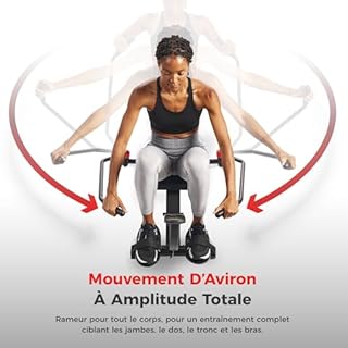 Rameur Compact Intelligent Sunny Health & Fitness, entraînement Complet du Corps, Faible Impact, Rail Extra-Long, capacité de Charge de 158 kg - SF-RW5639SMART