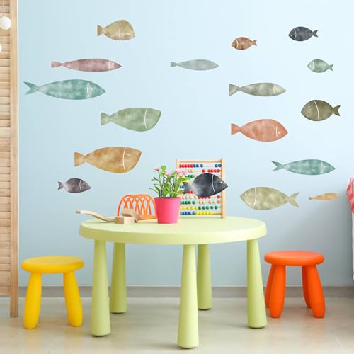 Vinilos Decorativos Pared Peces Oceánicos Boho miniatura 5