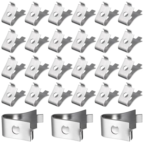 COHEALI 50 Piezas de Clips para Estantes de Acero Inoxidable, Soportes Metálicos para Estanterías y Gabinetes, Clavijas Resistentes para Frigoríficos y Sistemas de Rieles, Uso Doméstico