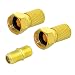 Produktbild Elektronik-Technik F-Stecker 6,5-7 mm + F-Doppelbuchse Vergoldet Kupplung Sat TV Antennen Koaxialkabel Verbinder (2x F-Stecker + 1x Doppelbuchse)