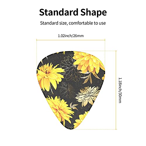 Lot de 12 médiators élégants de luxe en chrysanthème noir pour guitare électrique, basse acoustique, cadeau avec boîte - Les Beatles, Paul McCartney, John Lennon, RIngo Starr, George Harrison Lot de 12 médiators élégants de luxe en chrysanthème noir pour guitare électrique, basse acoustique, cadeau avec boîte – Image 6