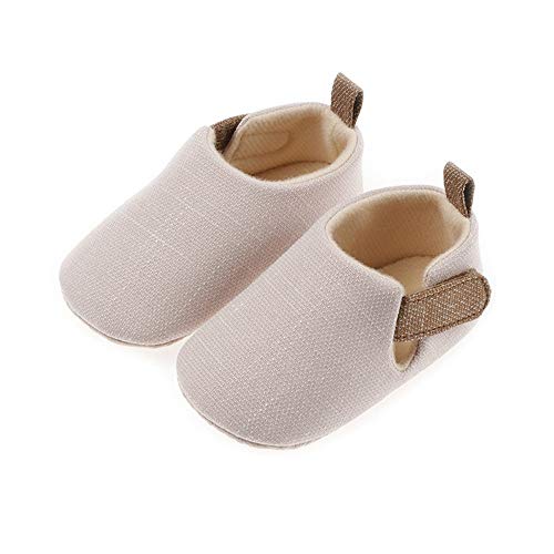 Baby Boys Girls Classic Cotton Wedding Loafers Brogue Toddler Oxford Dress Shoes First Steps Walking Crib Sneakers Apricot 13CM