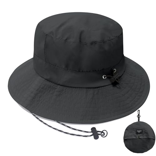 Image of PFFY Waterproof Bucket Hat Rain Quick Dry Hats for Men Women Packable Sun Hat for Fishing Hiking Outdoors