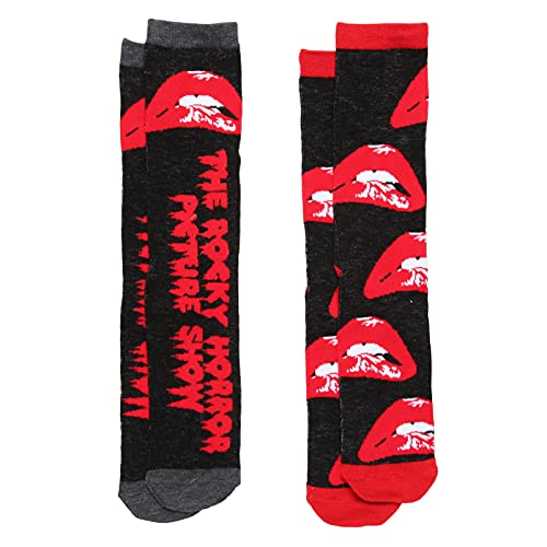 Rocky Horror Picture Show Movie Logo & Lips 2-pack Adult Crew Socks