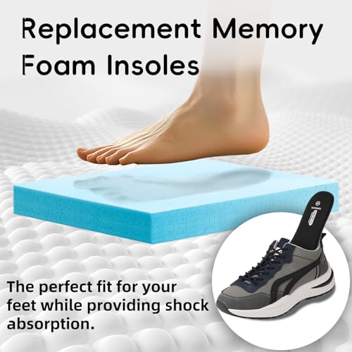 Image of Memory Foam Insoles for Men Comfort Replacement Shoe Inserts for Work Boot,Running Shoes,Hiking Shoes,Sneaker,Cushions Shock Absorbing Inner Soles for Foot Pain Relief,Black US12