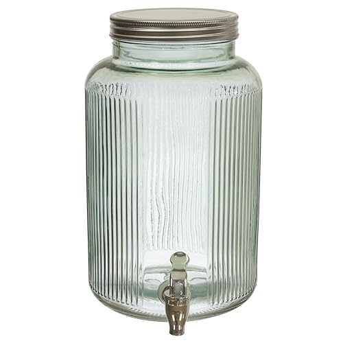 COOK CONCEPT - KA0495, Fuente de Vidrio de Color 5L para Bebidas y Aperitivos, Diseñada para Cócteles, Cervezas y Zumos - Ideal para Fiestas y Eventos - 5L