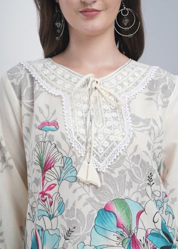 Image of Women Printed Short Kurti with Pant Set