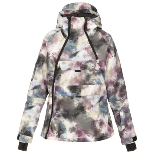 2117 of Sweden Nelkerim Damen Ski Snowboardjacke, Aquarell Muster, Wasserdicht