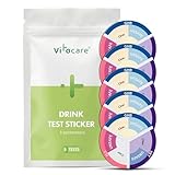 KO Tropfen Test – Drink Spiking Test Sticker für unterwegs – 5 Teststreifen für KO Tropfen – schneller Nachweis möglicher Getränkemanipulation – für Bar, Club & Festival – vitocare