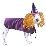 NACOCO Dog Halloween Wizard Hat Cat Cap Pet Costume Cloak with Necromancer Accessories Wig Funny for...
