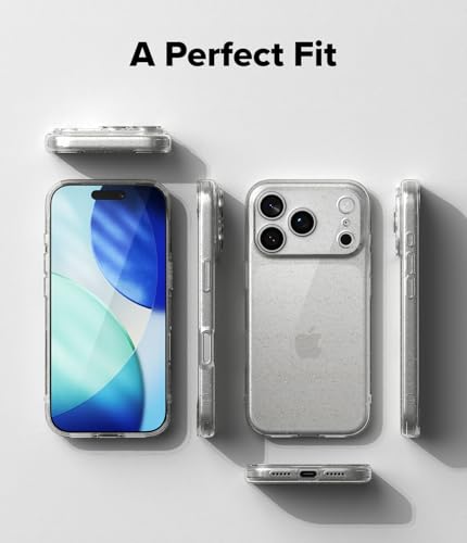 Image of Ringke Air Compatible with iPhone 17 Pro Max Case [Flexible TPU] Ultra Thin Lightweight Protective Cover - Glitter Clear