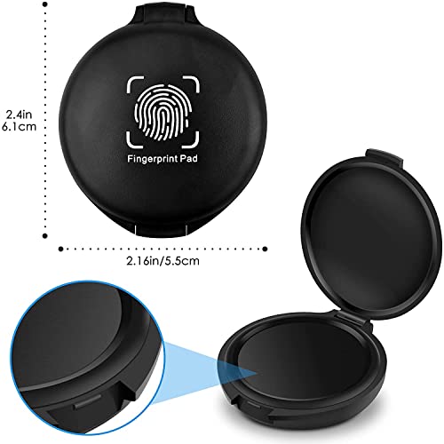 ERKOON 6 Pack Fingerprint Ink Pads, Thumbprint Ink Pad for Notary Supplies Identification Security ID Fingerprint Cards Fingerprint Black - Thumbnail 5