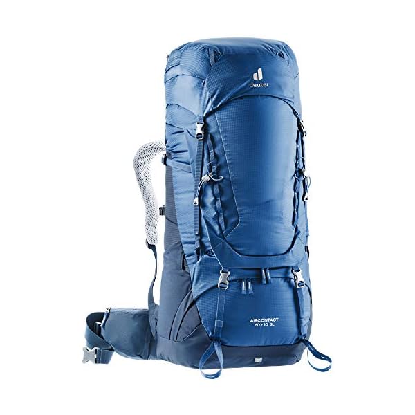 DEUTER-Womens-Aircontact-6010-SL-Trekking-Backpack-Steel-Midnight-70-L Deuter Women's Aircontact 60+10 SL Trekking Backpack, Steel-Midnight, 70 L
