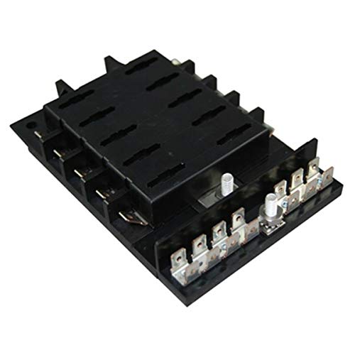 MAREEYA SHOP Marine Grade Fuse Block Panel for ATO/ATC Style Fuses Boat 10 Gang 30A @ 12V DC Perfect for Wiring Electronics, Navigation Lights, Horn, Bilge Pump, Stereo, and More