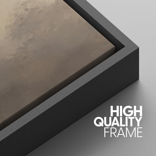 SIGNWIN Framed Canvas Print Wall Art Set Neutral Misty Forest Landscape Earth Tone Illustrations Modern Art Decorative Boho Relax/Zen Nordic for Living Room, Bedroom, Office - 24"x36"x3 Black — view 4