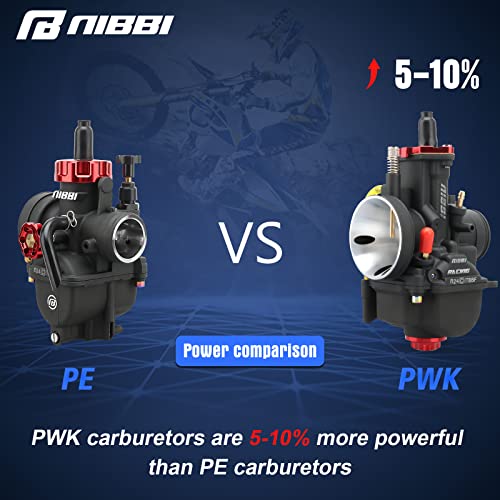 Image of NIBBI Carburetor PWK24 fit Motorcycle Engine with 24mm Carb Jets for DirtBike MiniBike Pit Bike GY6 ATV