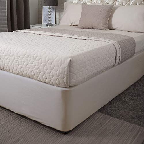 Belledorm Base de Jersey – Transforma una Base de Cama de Aspecto monótono (Color: Lino, 137 x 191cm)