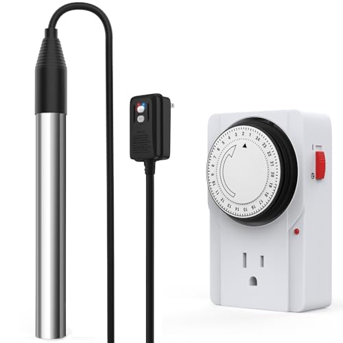 1500W Electric Immersion Water Heater with Timer