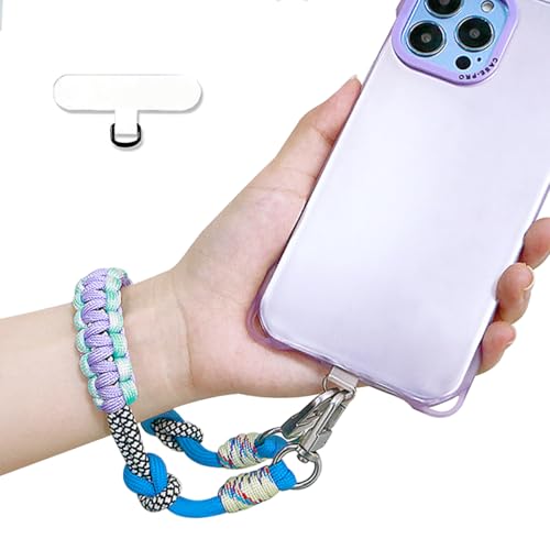 Boho Macrame Phone Wrist Strap, Cell Phone Lanyard with Tether Tab, Purple - Photo 52 sur 85