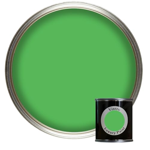 Vintro Paint | Luxury Matt Emulsion | Smooth Chalky Finish | Multi Surface Paint | for Walls, Ceilings, Wood and Metal | 125ml (Green - Rainforest)