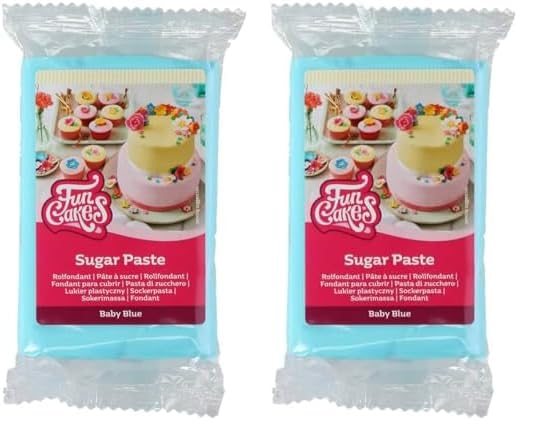 FunCakes Pasta De Azúcar Azul Bebé 250 G (Paquete de 2)