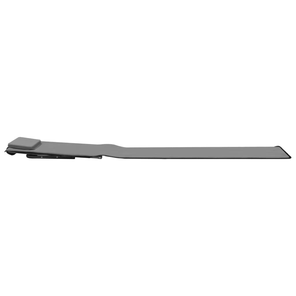 vidaXL 2X Tapis de Plage Pliable Tissu Gris Matelas de Plage Camping Randonnée