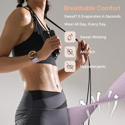 Image of Fullmosa 4-Pack 20mm Water-Resistant Nylon Watch Straps | Compatible with Amazfit Bip U, Amazfit GTR /GTS, Samsung Galaxy Watch 7 /6 /5 /4, Garmin Venu and Other 20mm for Men Women