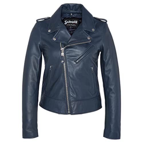 Schott NYC Femme Lcw1601d Blouson, Bleu (Navy), XS EU