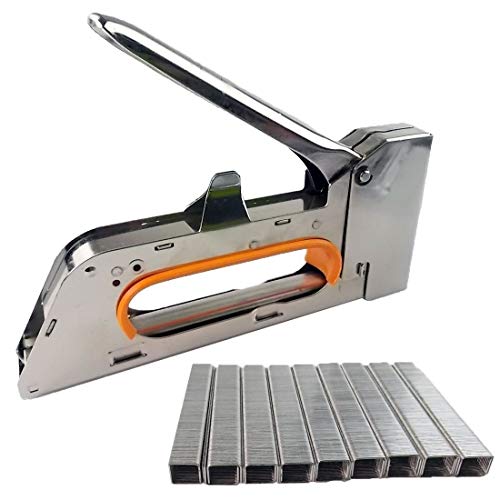 Pistola grapadora de acero para tapicería de JJOnlineStore. Para grapas de 4/6/8 mm, con 2500 grapas Cover