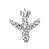 Flight Attendant Uniform Airplane Rhinestone Fashion Brooches Pin, Perfect Jewelry Gifts for Men Women in Aviation and Travel Industry