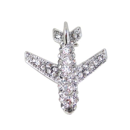 Flight Attendant Uniform Airplane Rhinestone Fashion Brooches Pin, Perfect Jewelry Gifts for Men Women in Aviation and Travel Industry