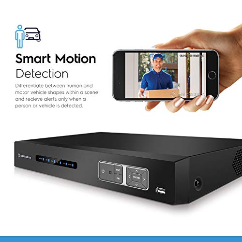Image of Amcrest 4K UltraHD 16 Channel AI DVR Security Camera System Recorder, 8MP Security DVR for Analog Security Cameras & Amcrest IP Cameras, AI Smart DVR, Pre-Installed 4TB Hard Drive (AMDV5116-4TB)