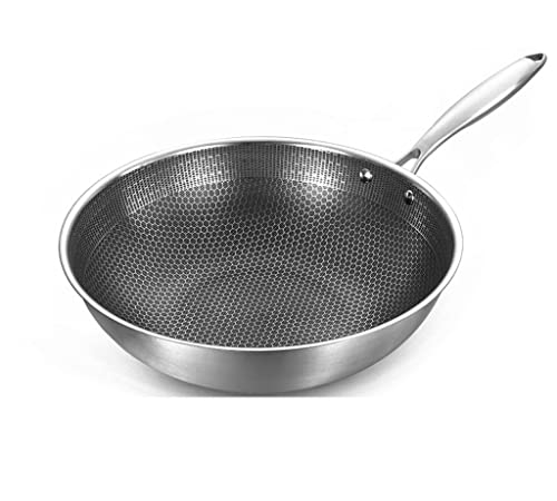 Wok de acero inoxidable 32 cm sin recubrimiento miniatura 1