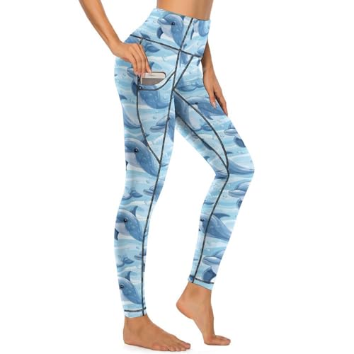 Pantalon de yoga avec poches pour femme taille haute qui ne glisse pas pendant la gym
