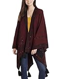 Ideales capas para fiests; Totalmente reversible, bordados a mano en ambos lados- es como obtener dos envolturas y chales por un solo precio; Borlas hechas a mano