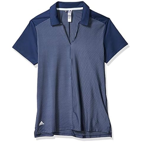 adidas Polo de Rayas para Mujer, Tech Indigo, XS Cover