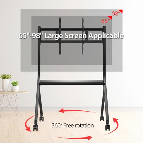 Image of JAV 75 Inch Smart Board with Stand 4K UHD Interactive Whiteboard with EDLA Certification Built-in Android OS for Classroom Office Home Digital Display 8+128 GB for Hybrid Work