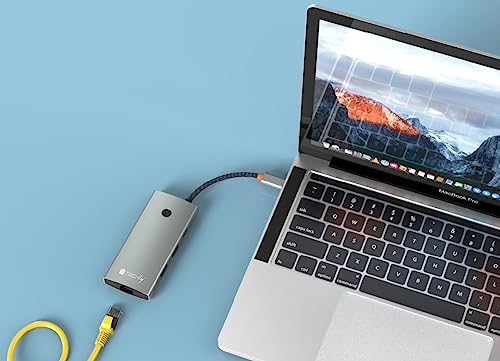 Hub USB-C 6 en 1 multifonction Techly 367805 station d'accueil ordinateur