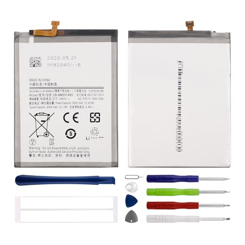 Duotipa 5830mAh Neu Ersatzakku EB-BM207ABY Kompatibel mit Samsung Galaxy M21/ M30s/ M31 akku mit Reparatur Werkzeugsatz