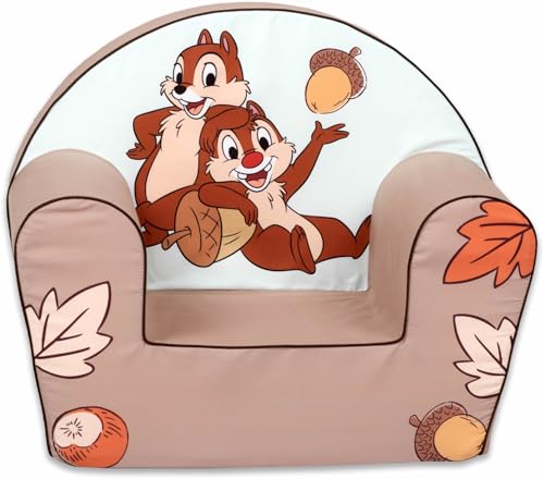Disney Tic & Tac – Fauteuil Enfant en Mousse, Confort Premium, Dossier Stable Anti-pli, Anti-basculement, Léger – Fabriqué en UE