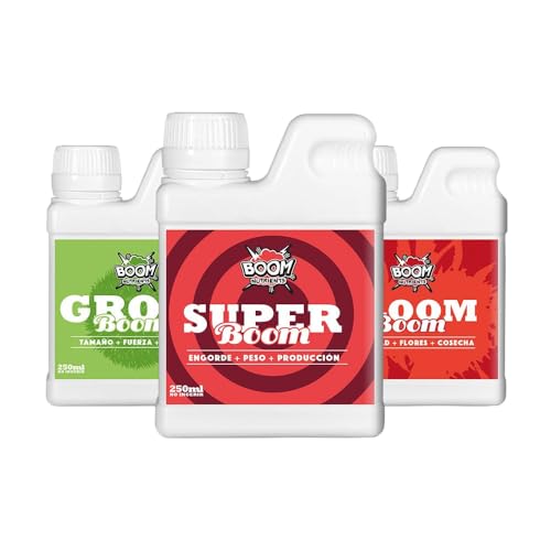 Boom Nutrients | Pack Engrais Complet Intérieur et Extérieur | Boom Tripack 250ml