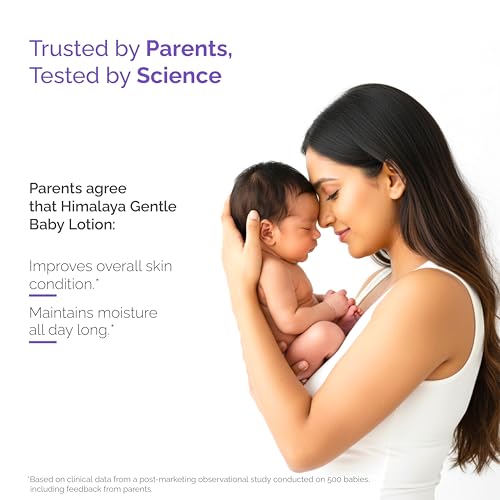 Image of Himalaya Gentle Baby Lotion 200ml with Almond Oil, Olive Oil & Giloy | pH 5.5 | No. 1 Doctor Recommended Baby Lotion* | Hypoallergenic | Nourishing Baby Moisturizer for All Skin Types