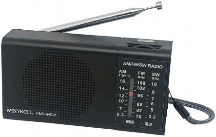 KMR-64SW Short Wave/AM/FM Portable Radio, Compatible with Short Waves, Nikkei, Japanese Broadcasts, NHK World - Japan, Wide FM Compatible, Synchronized Lamp, Disaster Prevention Radio, Analog